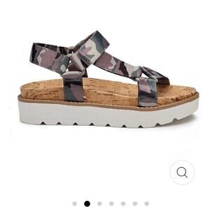 ESPRIT Dasha Women's nylon open toe plataforms sandals camuflag sz 8.5M